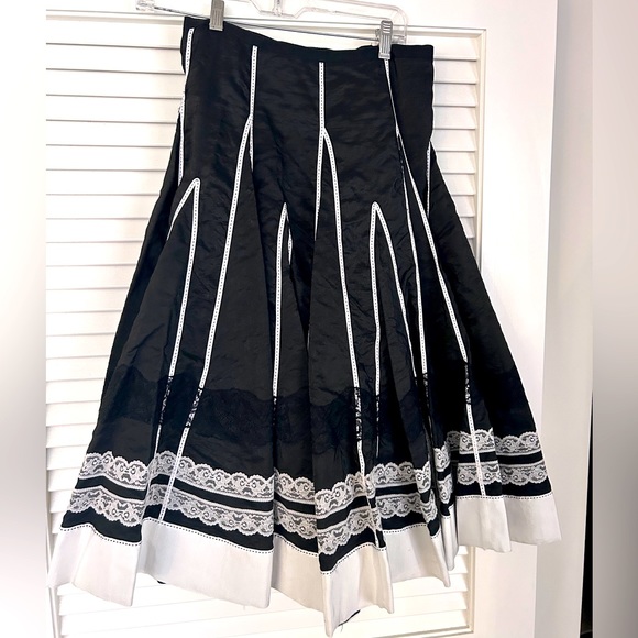 Charles Chang-Lima Vintage Box Pleat Midi Skirt - Picture 1 of 7